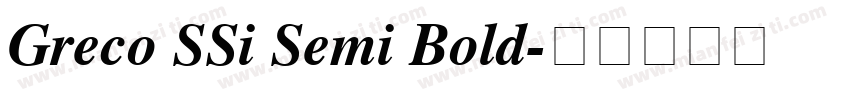 Greco SSi Semi Bold字体转换